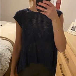 Navy knit top
